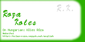 roza koles business card