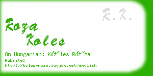 roza koles business card